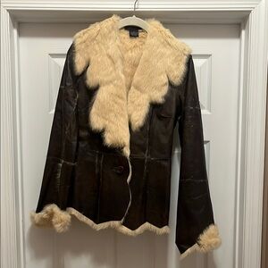 Sheri Bodell Brown and Cream Teddy Jacket
